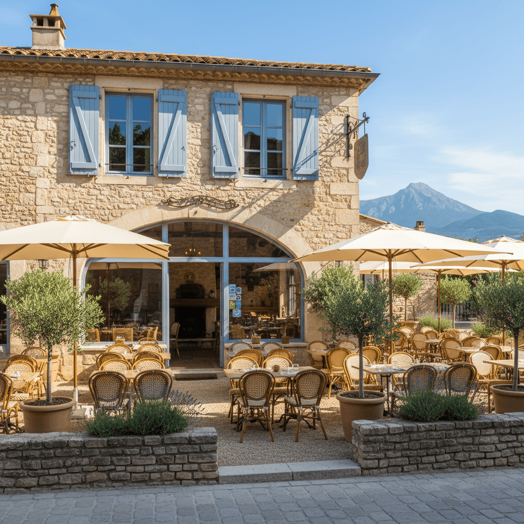 Restaurant 150m² à Crillon-Le-Brave : terrasse - licence IV - Image 1