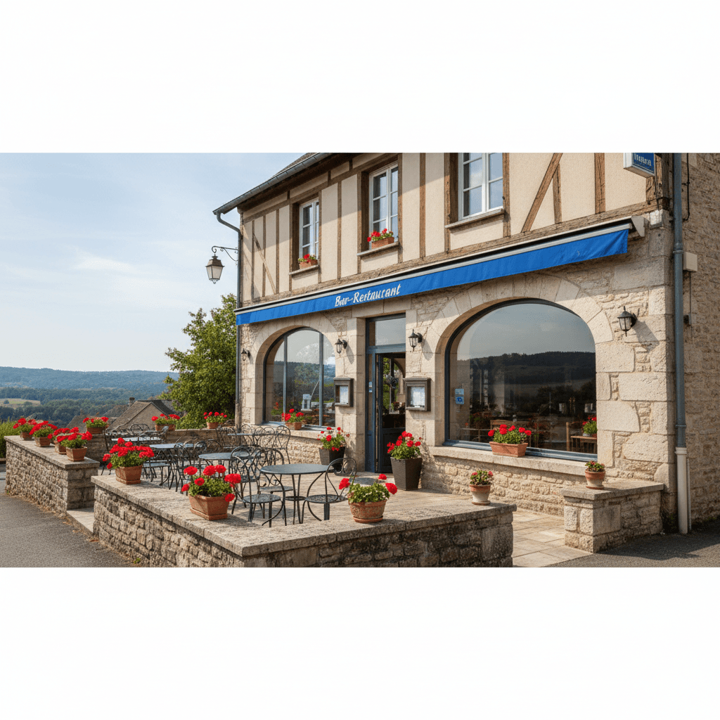 Restaurant 60m² à Châtelus : terrasse - licence IV - Image 1