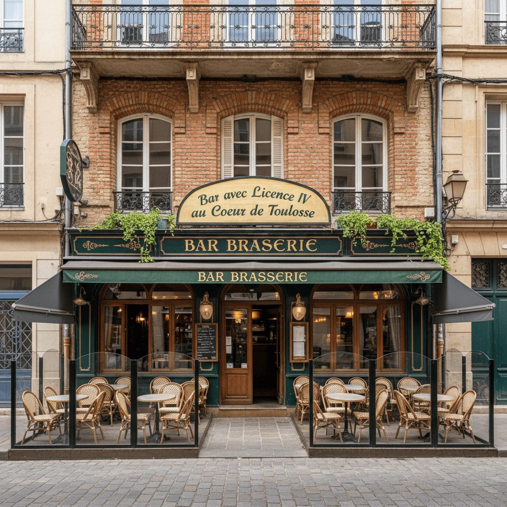 Bar-brasserie à Toulouse : terrasse - licence IV