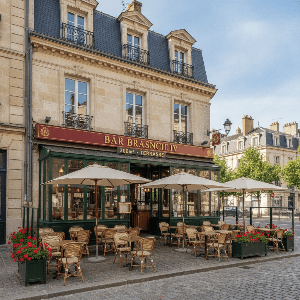 Bar-brasserie 300m² à Sens : terrasse - licence IV - Image 1