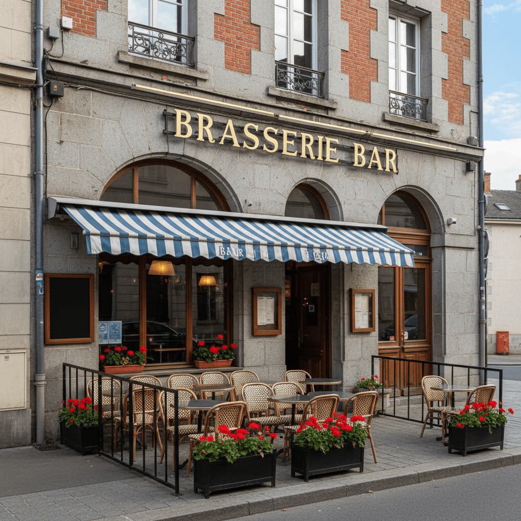 Bar-brasserie 80m² à Rennes : terrasse - licence IV