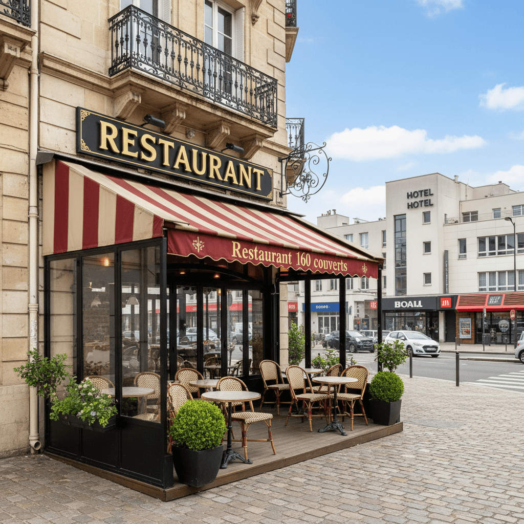 Restaurant 160 couverts à Châtenay-Malabry : terrasse - licence IV - Image 1