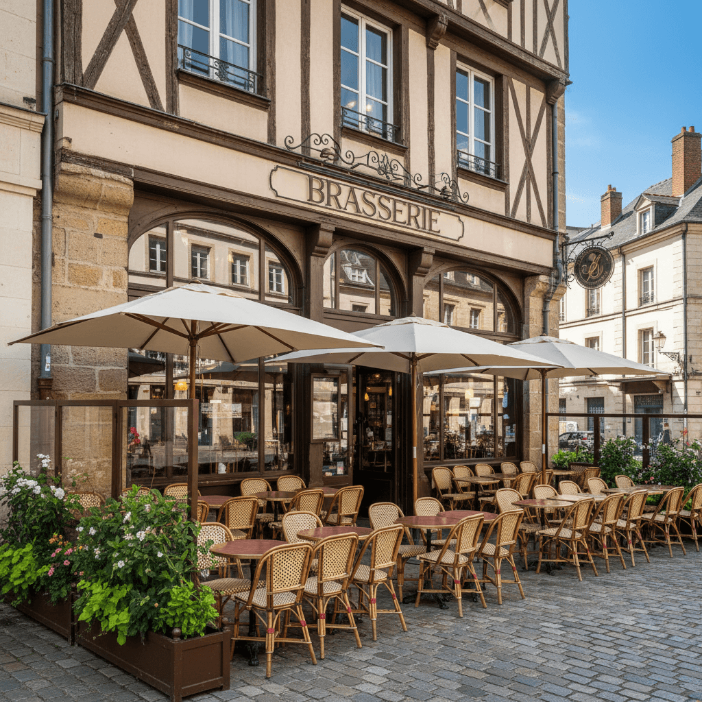 Bar-brasserie 430m² à Rouen : terrasse - licence IV