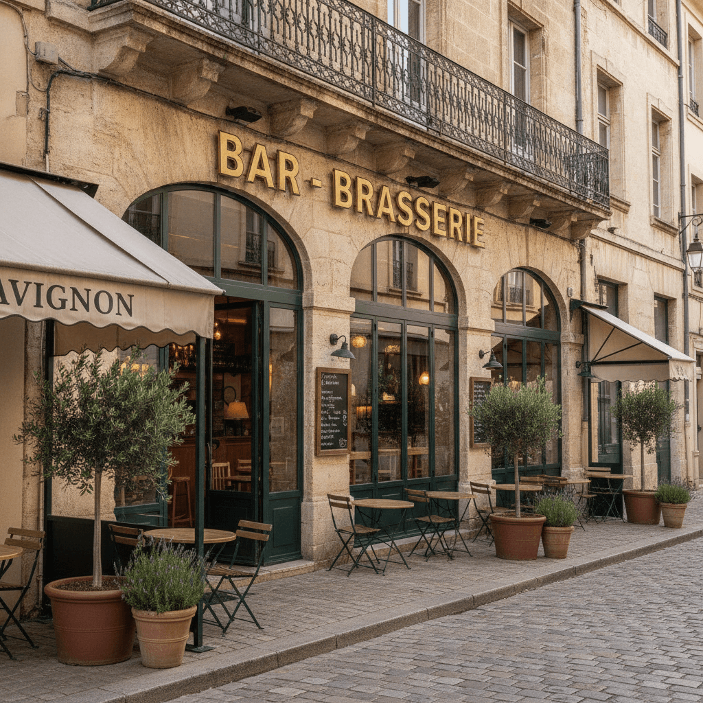 Bar-brasserie 100m² à Avignon : terrasse - licence IV - Image 1