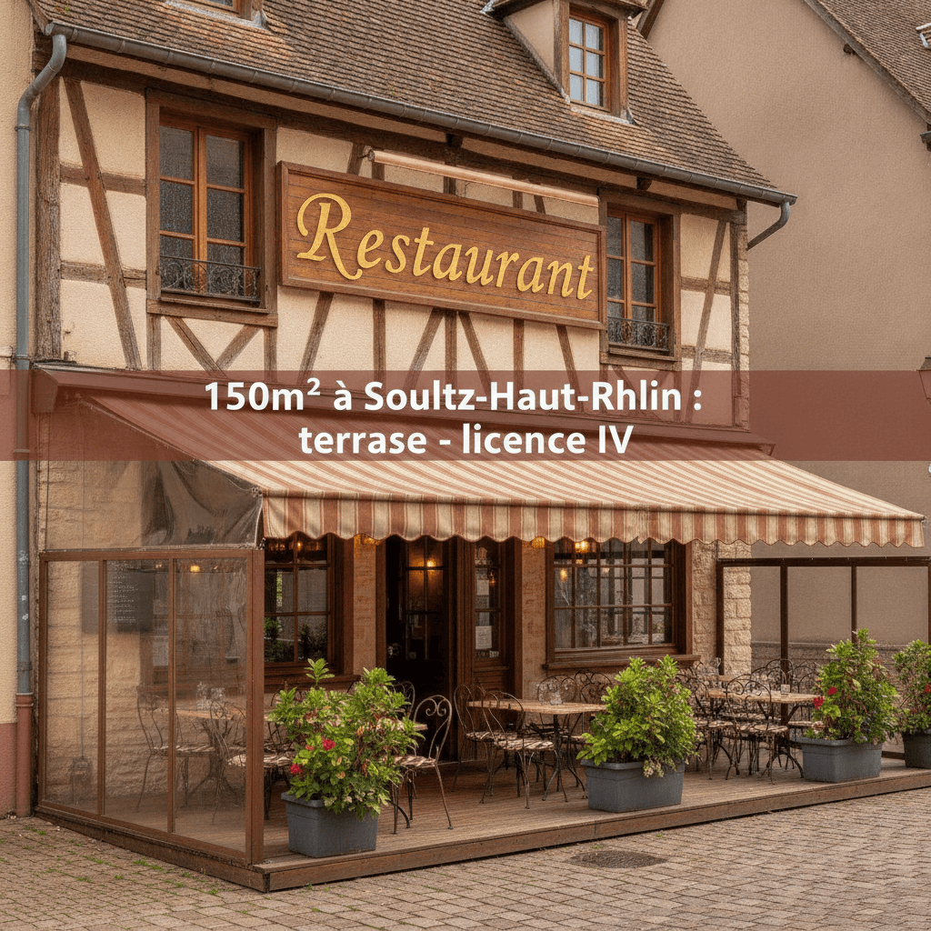 Restaurant 150m² à Soultz-Haut-Rhin : terrasse - licence IV - Image 1