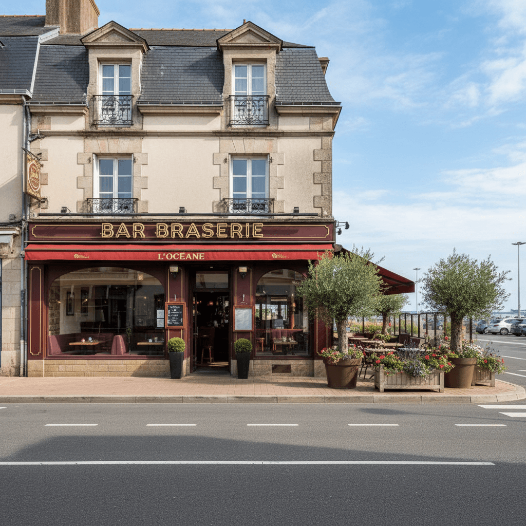 Bar-brasserie 210m² à Lannion : terrasse - licence IV - Image 1