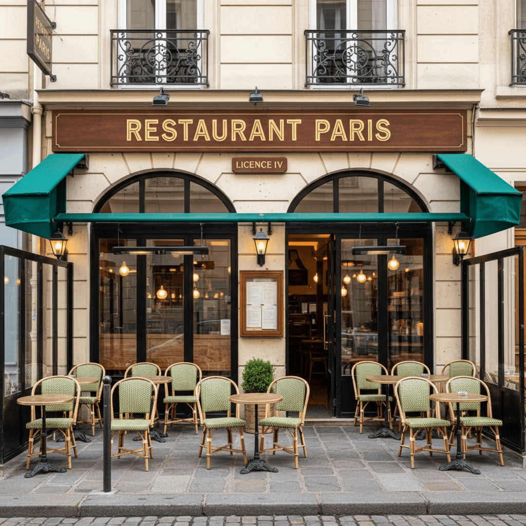 Restaurant 60 couverts à Paris : terrasse - licence IV - Image 1