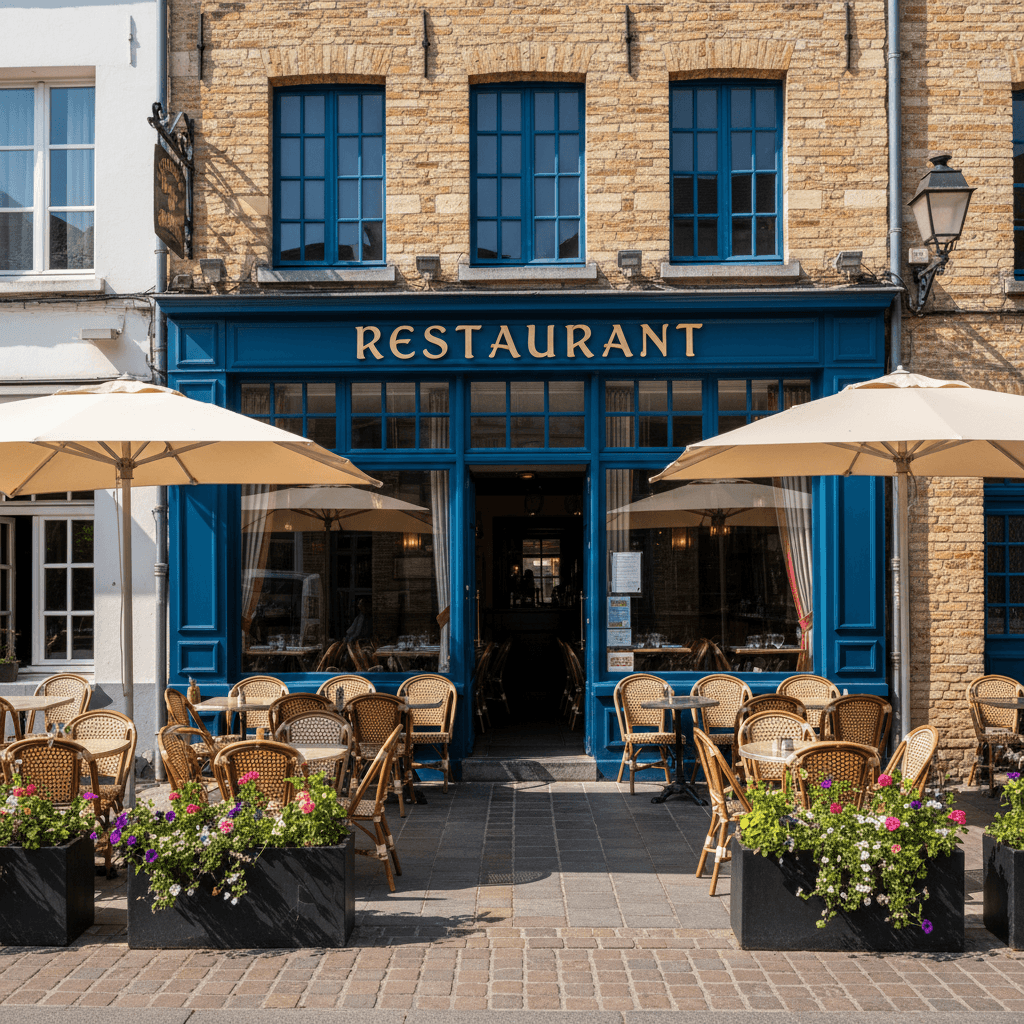 Restaurant à Bruges : terrasse - extraction - Image 1