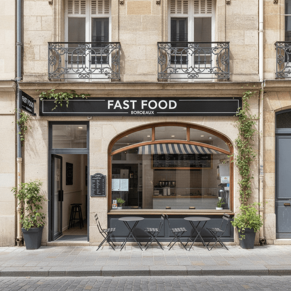 Fast-food 74m² à Bordeaux : extraction - cuisine équipée - Image 1