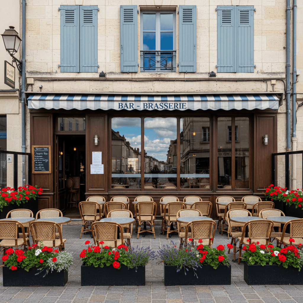 Bar-brasserie 200m² à Dijon : terrasse - licence IV