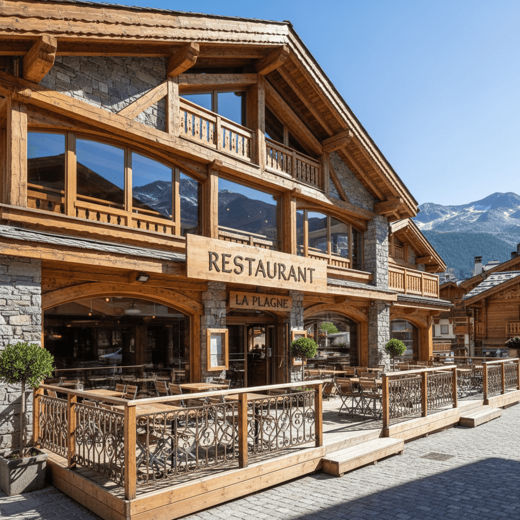 Restaurant 450m² à La Plagne Tarentaise : terrasse - licence IV - Image 1