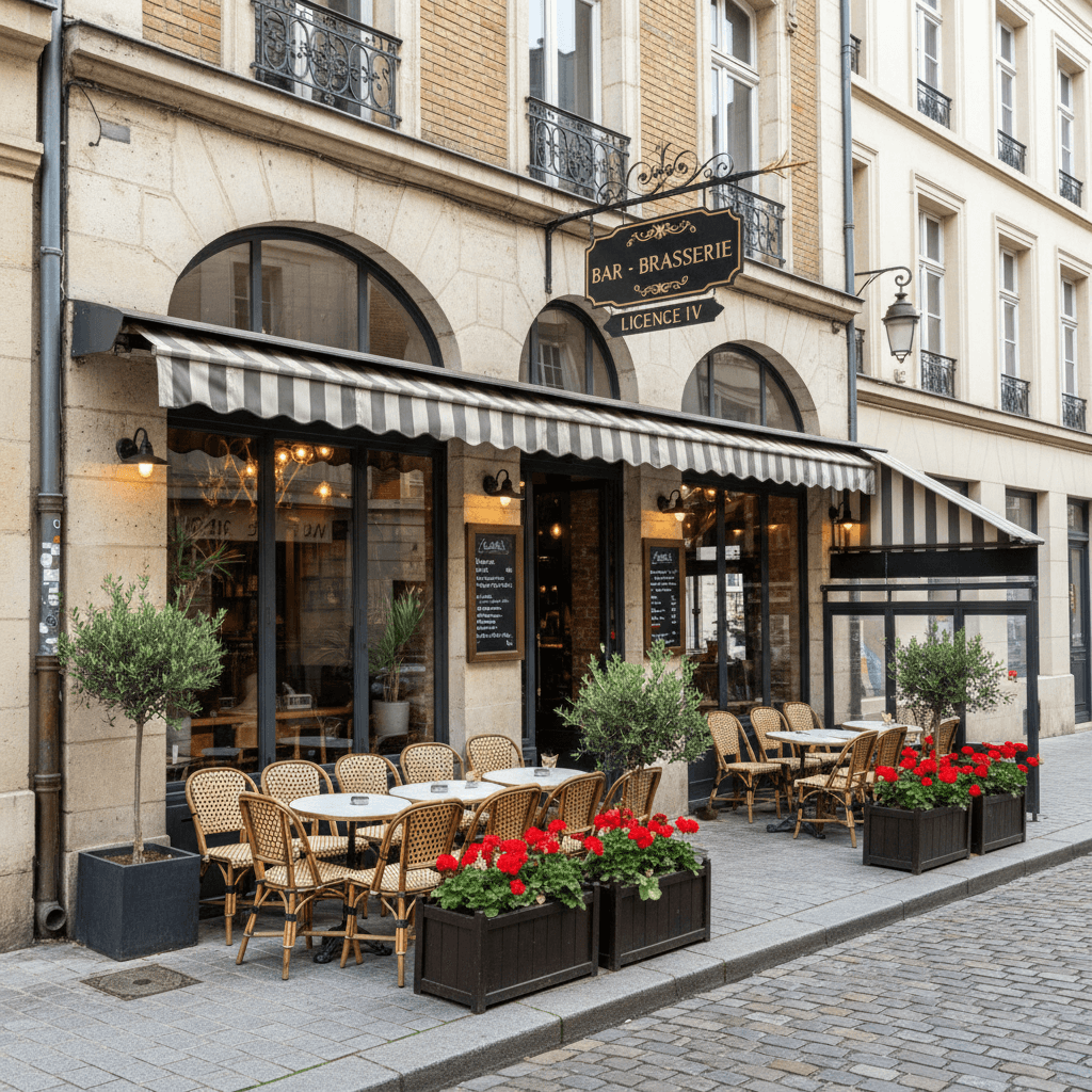 Bar-brasserie à Lille : terrasse - licence IV