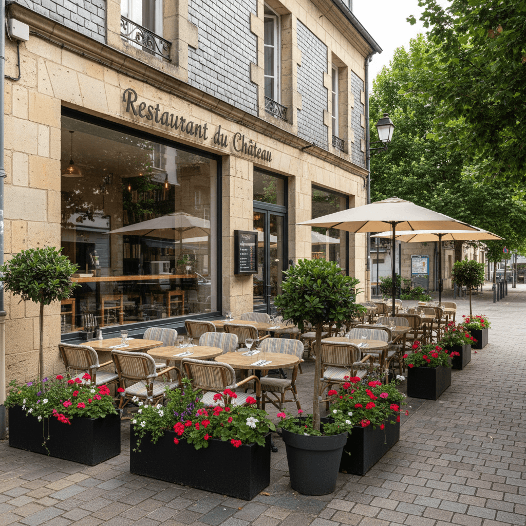 Restaurant 160m² à Angers : terrasse - extraction