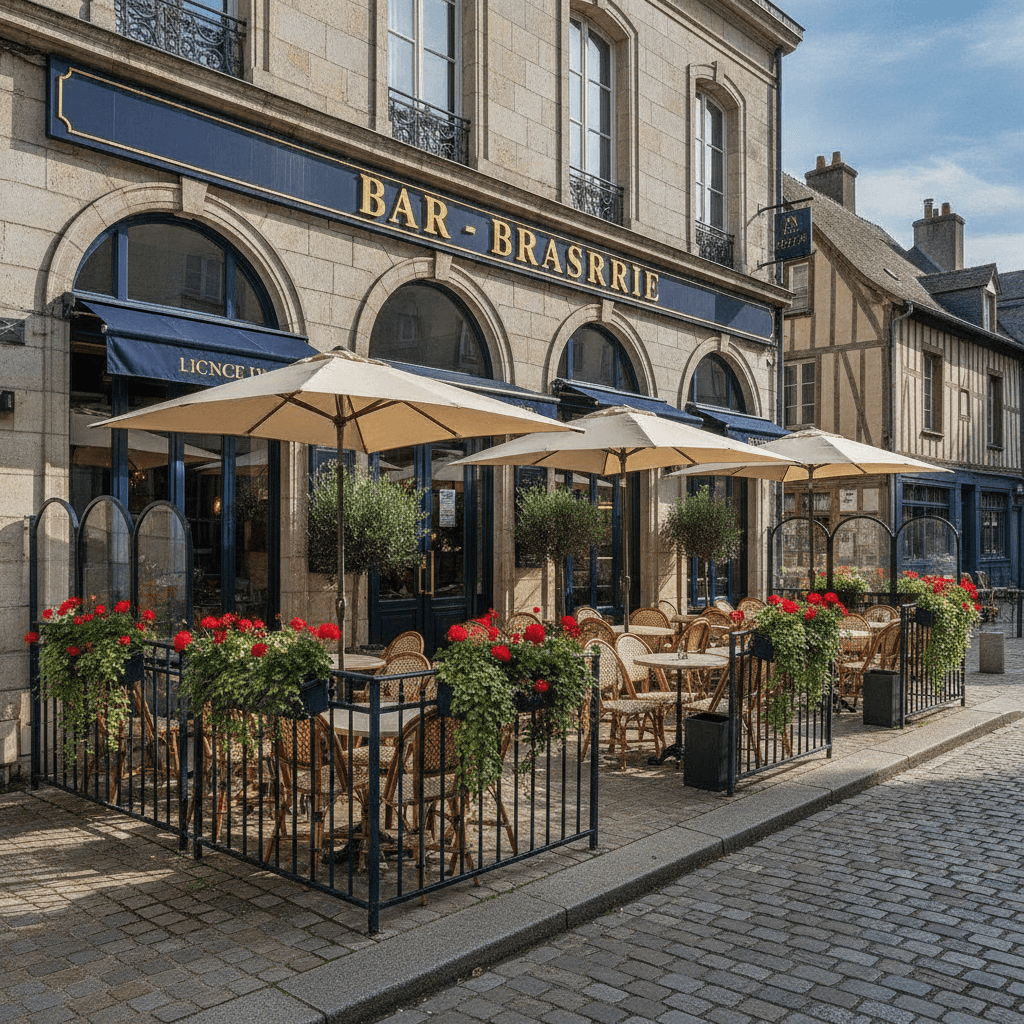 Bar-brasserie 300m² à Bayeux : terrasse - licence IV - Image 1