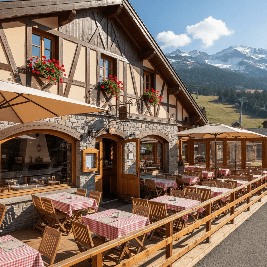 Restaurant à Montagnole : terrasse - licence IV - Image 1