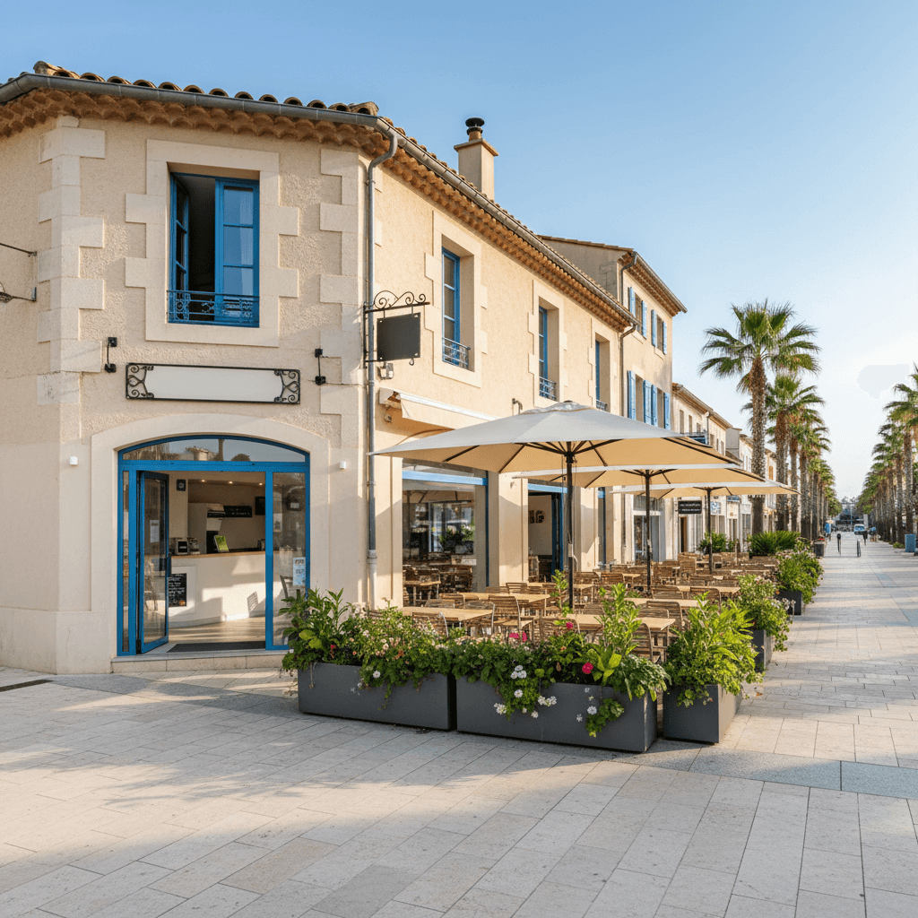 Fast-food 70m² à La Grande-Motte : terrasse - extraction