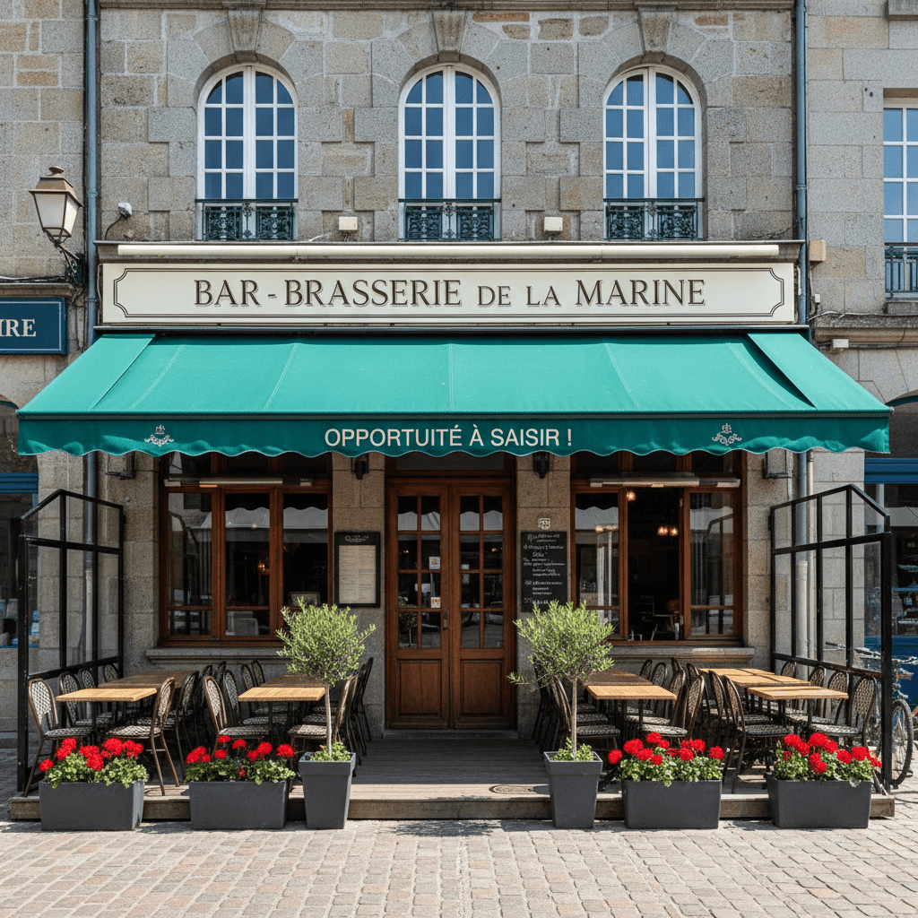 Bar-brasserie 150m² à Auray : terrasse - licence IV - Image 1