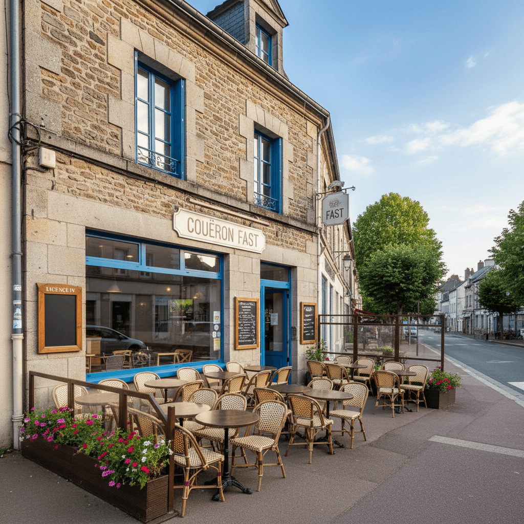 Fast-food à Couëron : terrasse - licence IV - Image 1