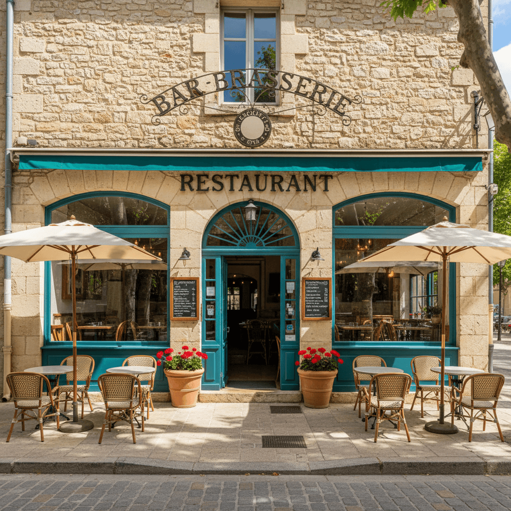 Bar-brasserie 300m² à Lauris : terrasse - licence IV - Image 1