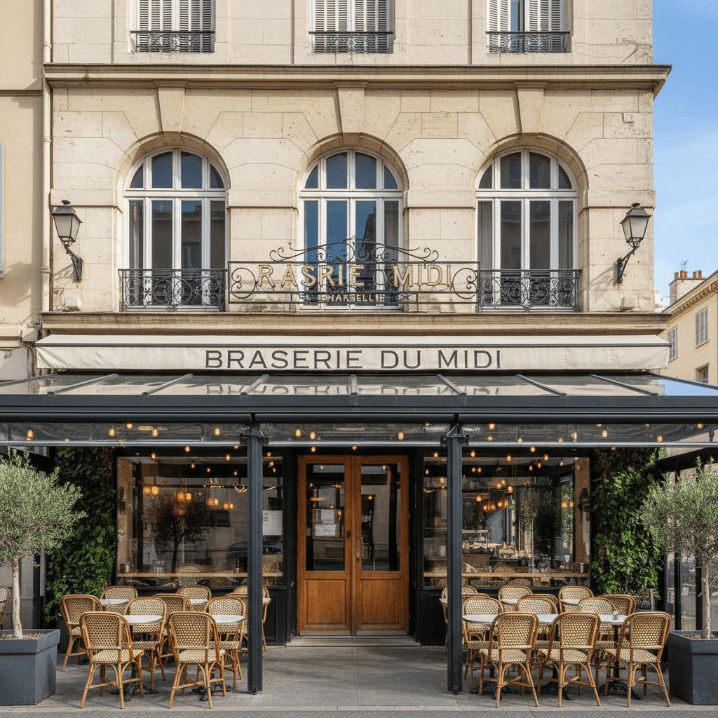 Bar-brasserie à Marseille : terrasse - licence IV