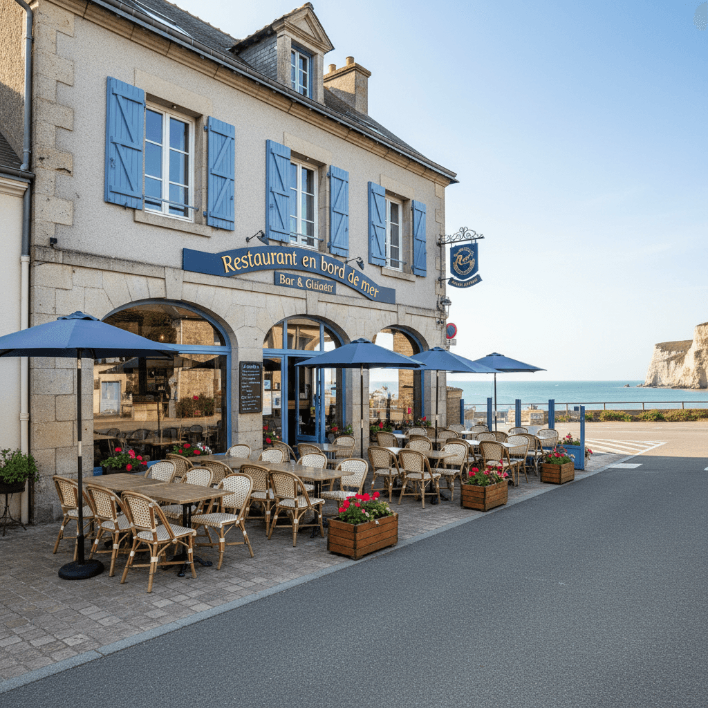 Restaurant 146m² à Saint-Jouin-Bruneval : terrasse - licence IV - Image 1