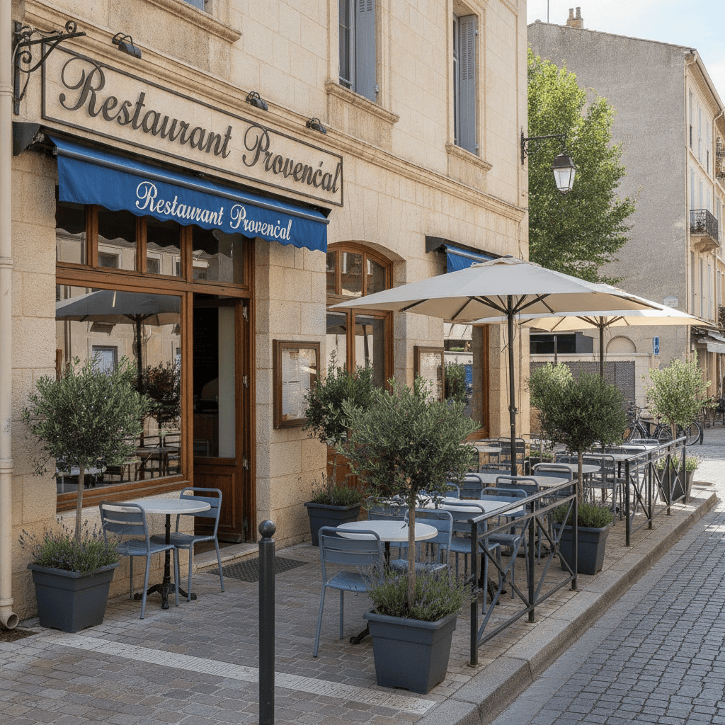 Restaurant à Saint-Laurent-Du-Var : terrasse - licence IV - Image 1