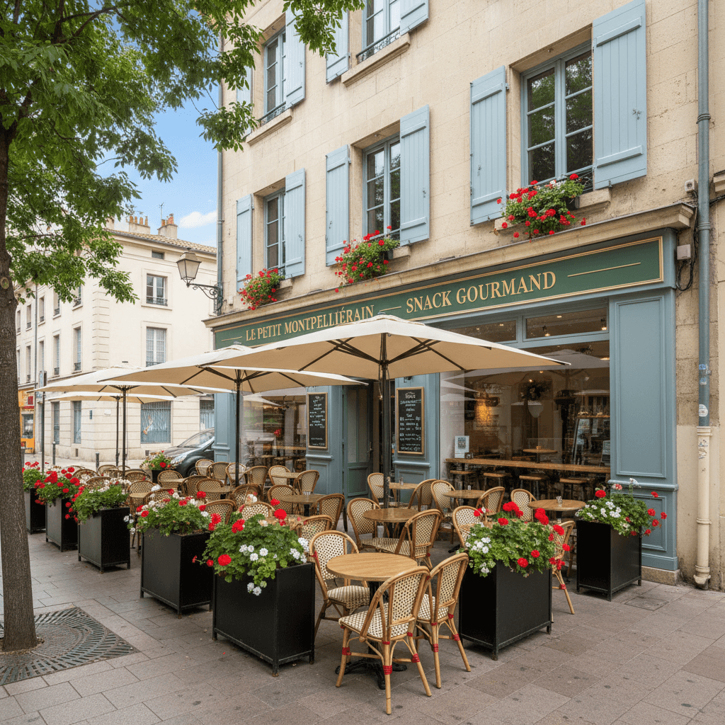 Snack 140m² à Montpellier : terrasse