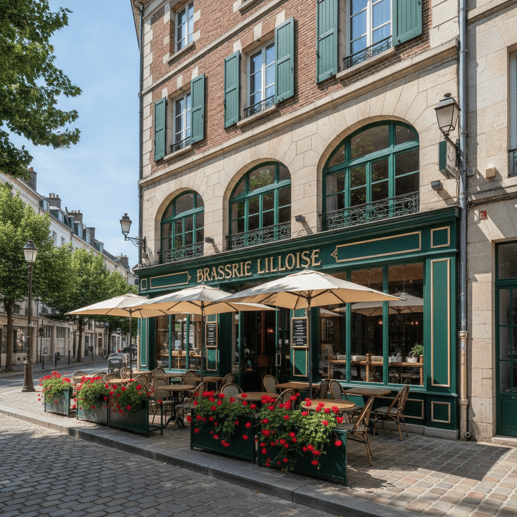 Bar-brasserie 150m² à Lille : terrasse - licence IV