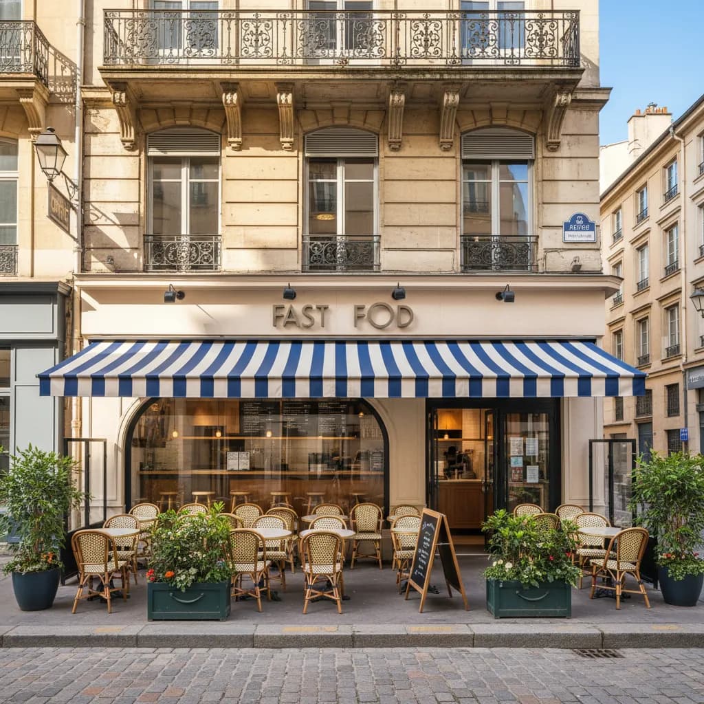Fast-food à Lyon : terrasse - cave/réserve - Image 1