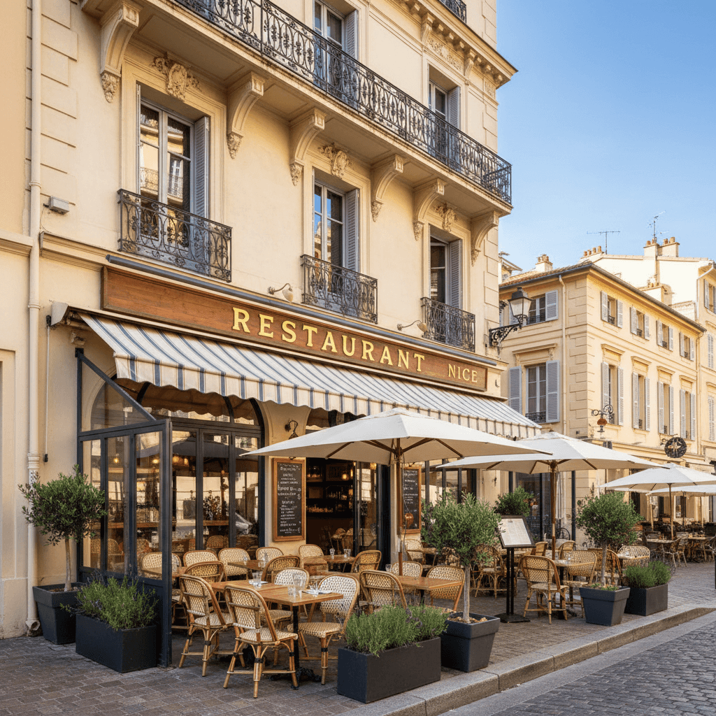 Restaurant 83m² à Nice : terrasse - licence IV