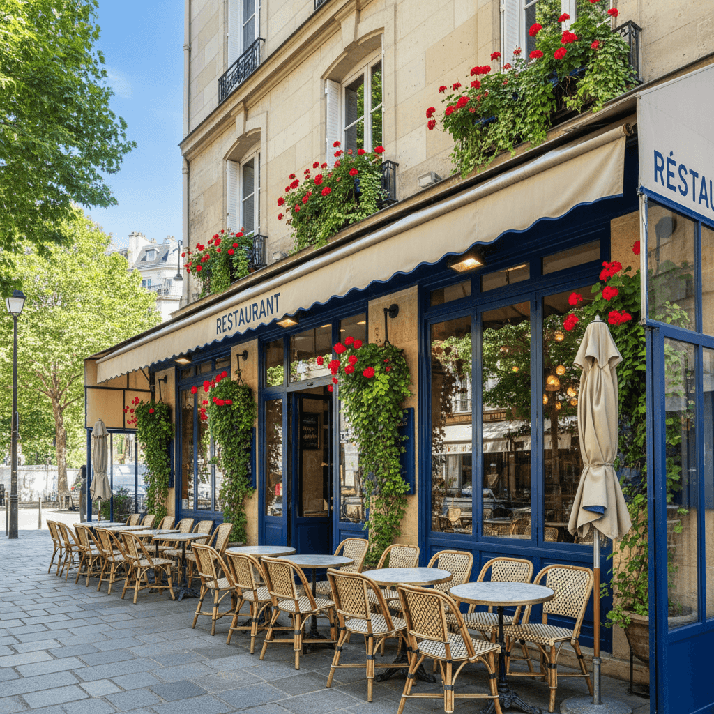 Restaurant 70 couverts à Paris : terrasse - licence IV