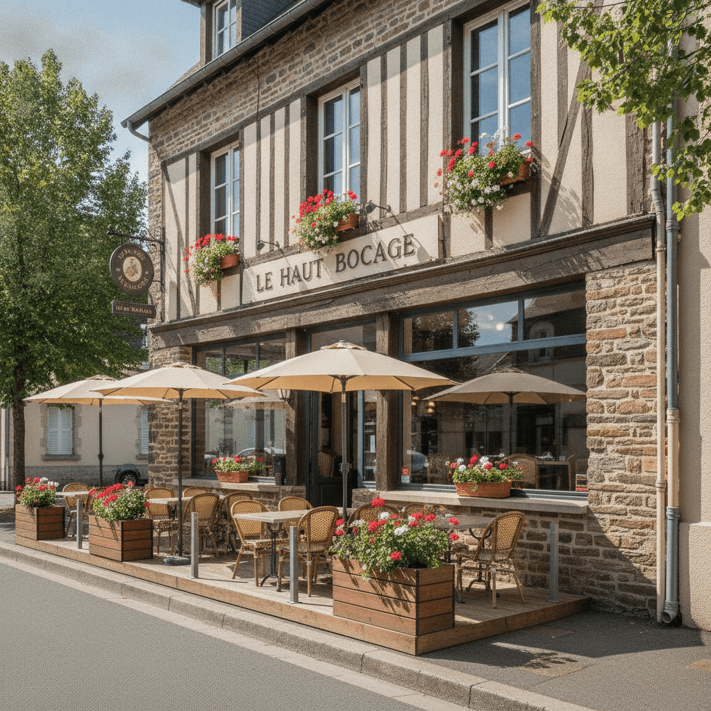 Restaurant 100m² à Saint-Hilaire-Du-Harcouët : terrasse - licence IV - Image 1