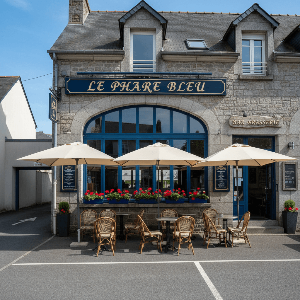 Bar-brasserie à Vannes : terrasse - parking