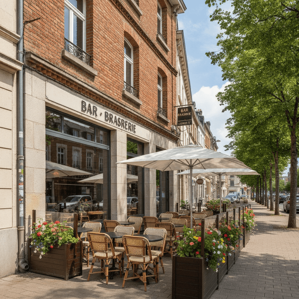 Bar-brasserie à Lille : terrasse - licence IV
