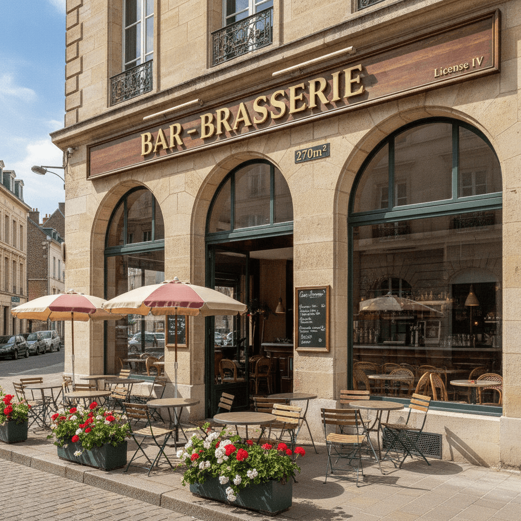 Bar-brasserie 270m² à Épernay : terrasse - licence IV - Image 1