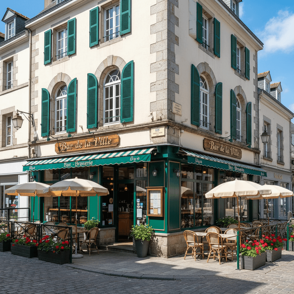Bar-brasserie à Saint-Pol-De-Léon : terrasse - licence IV