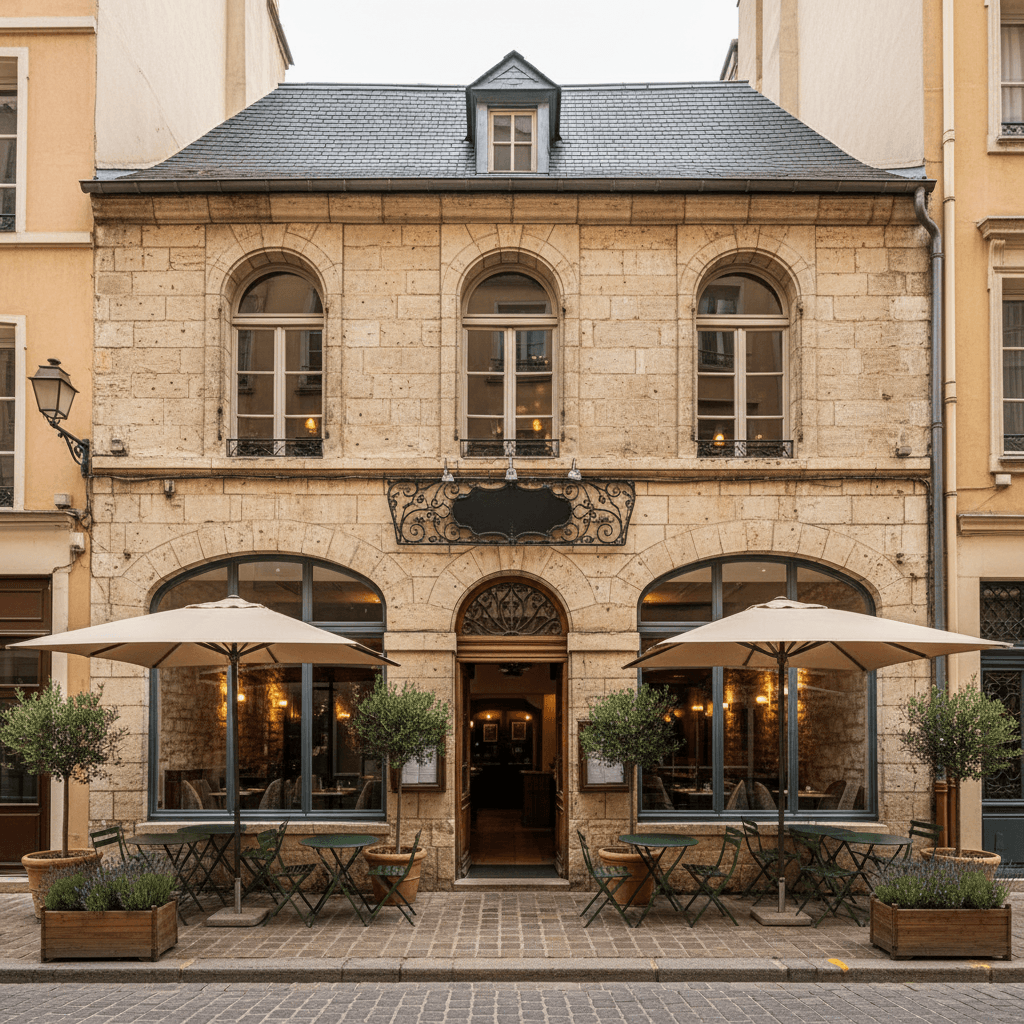 Restaurant à Lyon : terrasse - extraction - Image 1