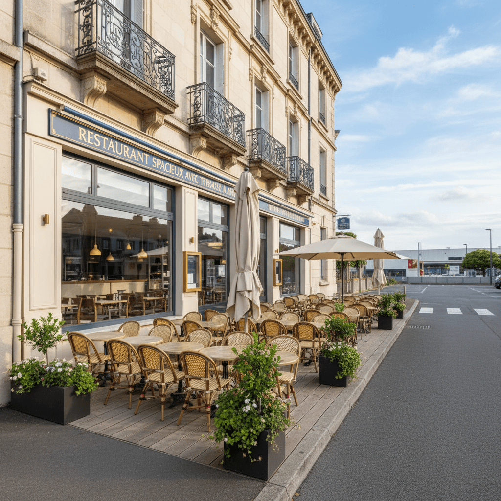 Restaurant à Arras : terrasse - extraction - Image 1