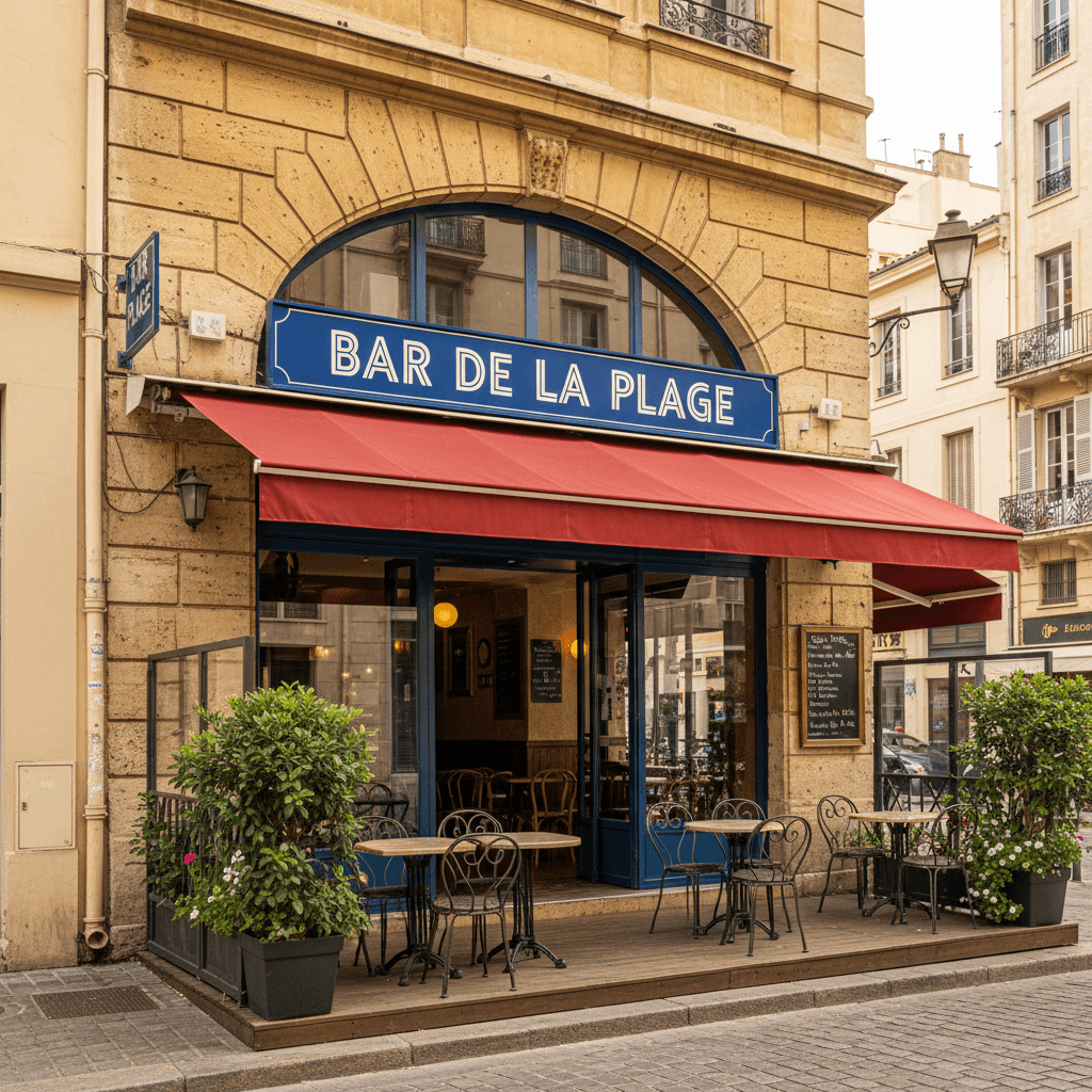 Bar-brasserie 60m² à Marseille : terrasse - licence IV