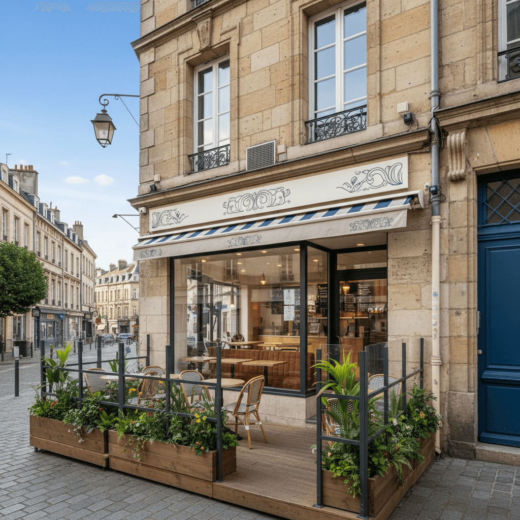 Fast-food 220m² à Nantes : terrasse - extraction