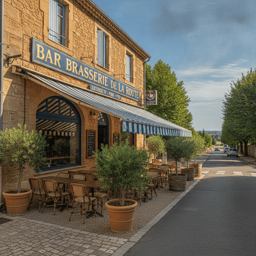 Bar-brasserie 150m² à Saint-Zacharie : terrasse - licence IV - Image 1