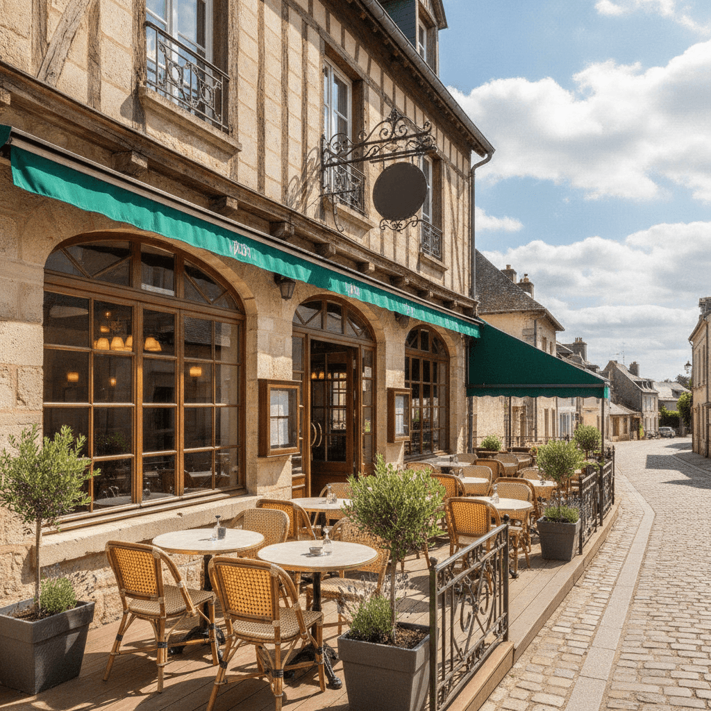 Restaurant 150m² à Saint-Maclou : terrasse - licence IV - Image 1