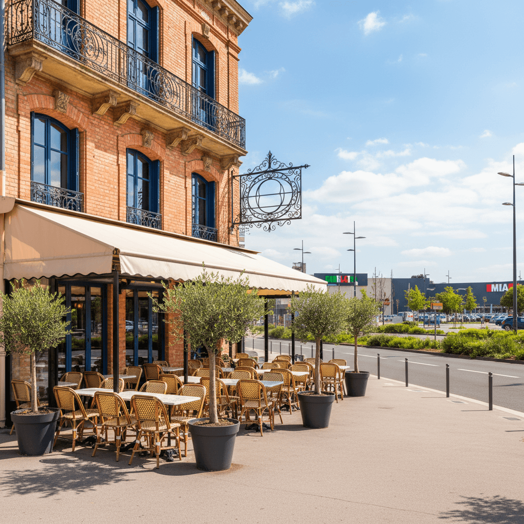 Restaurant à Toulouse : terrasse - extraction - Image 1