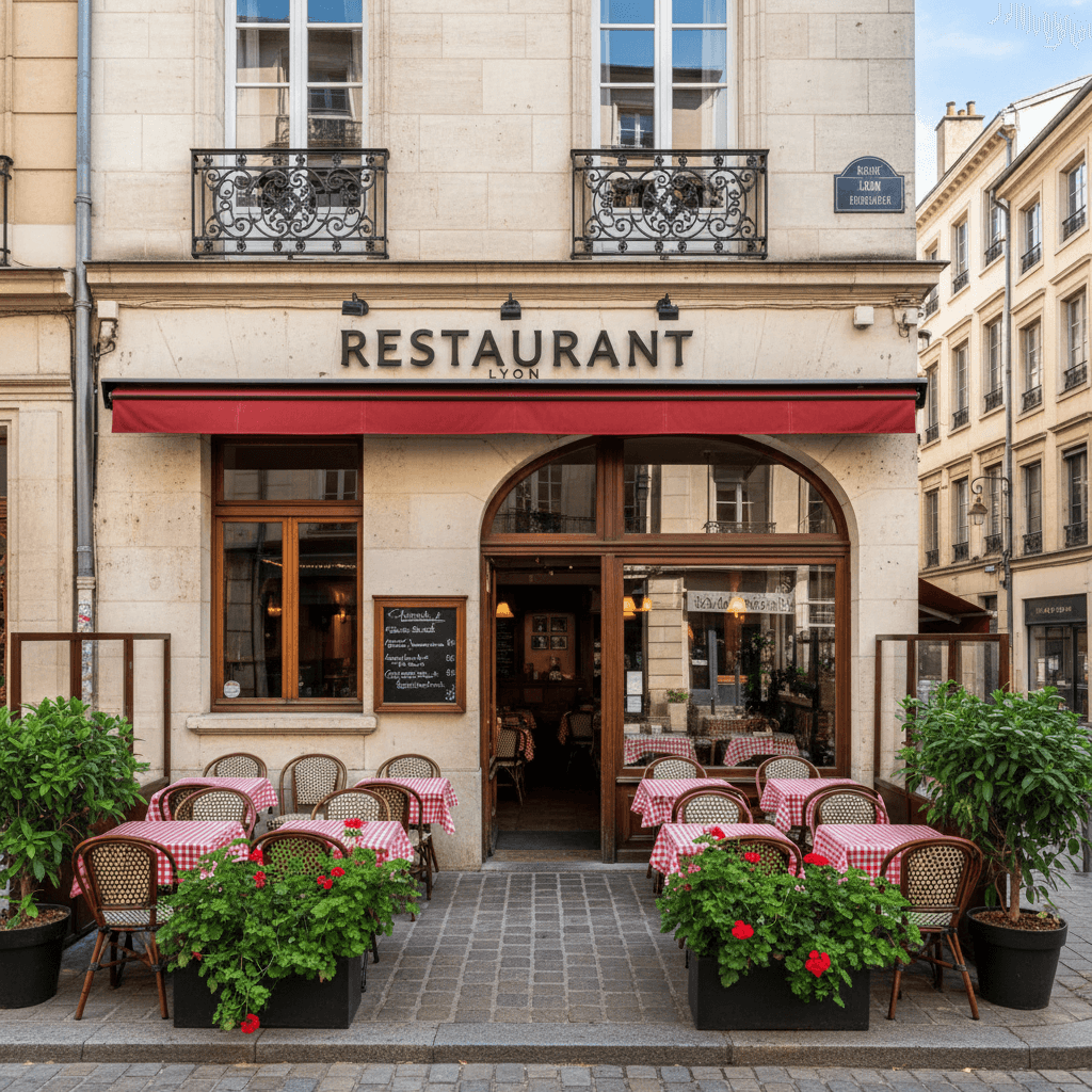 Restaurant 55m² à Lyon : terrasse - licence IV