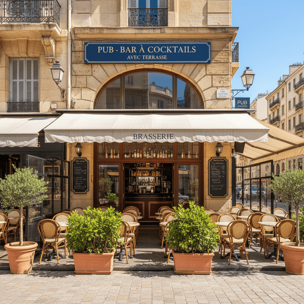 Bar-brasserie 65m² à Marseille : terrasse - licence IV