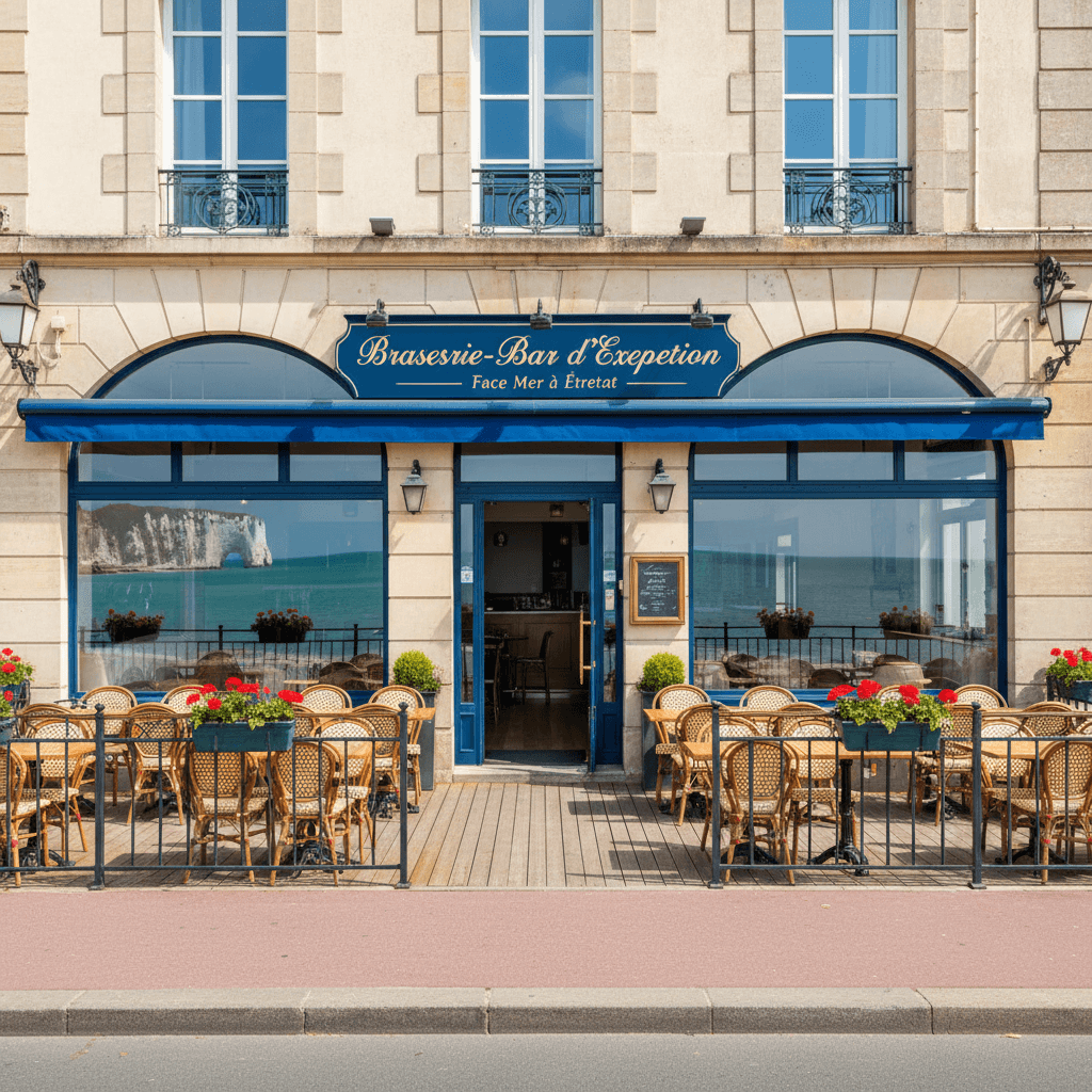 Bar-brasserie 170m² à Étretat : terrasse - licence IV - Image 1