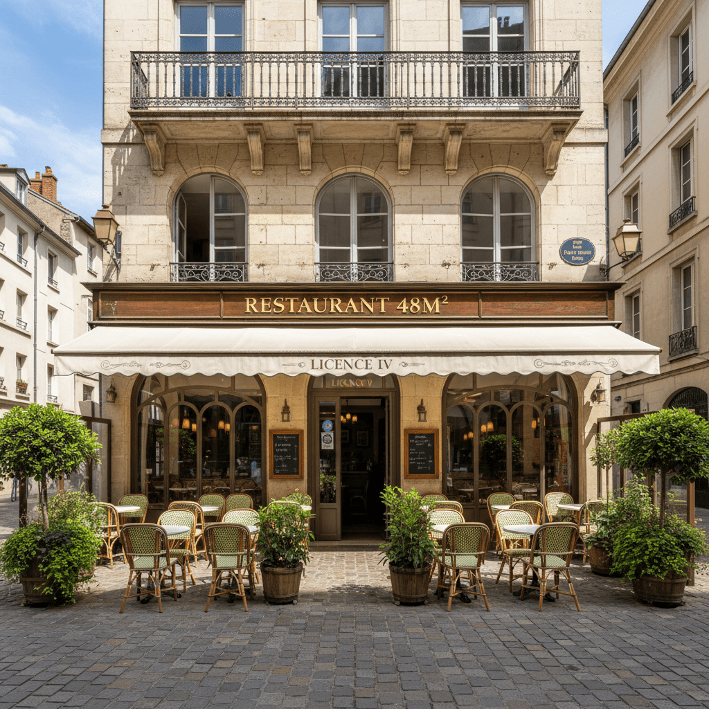 Restaurant 48m² à Grenoble : terrasse - licence IV