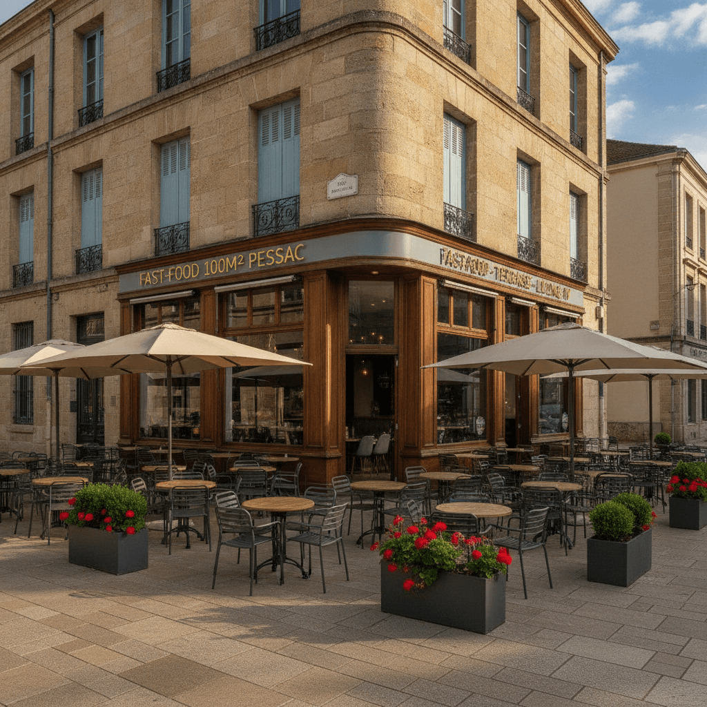 Fast-food 100m² à Pessac : terrasse - licence IV - Image 1