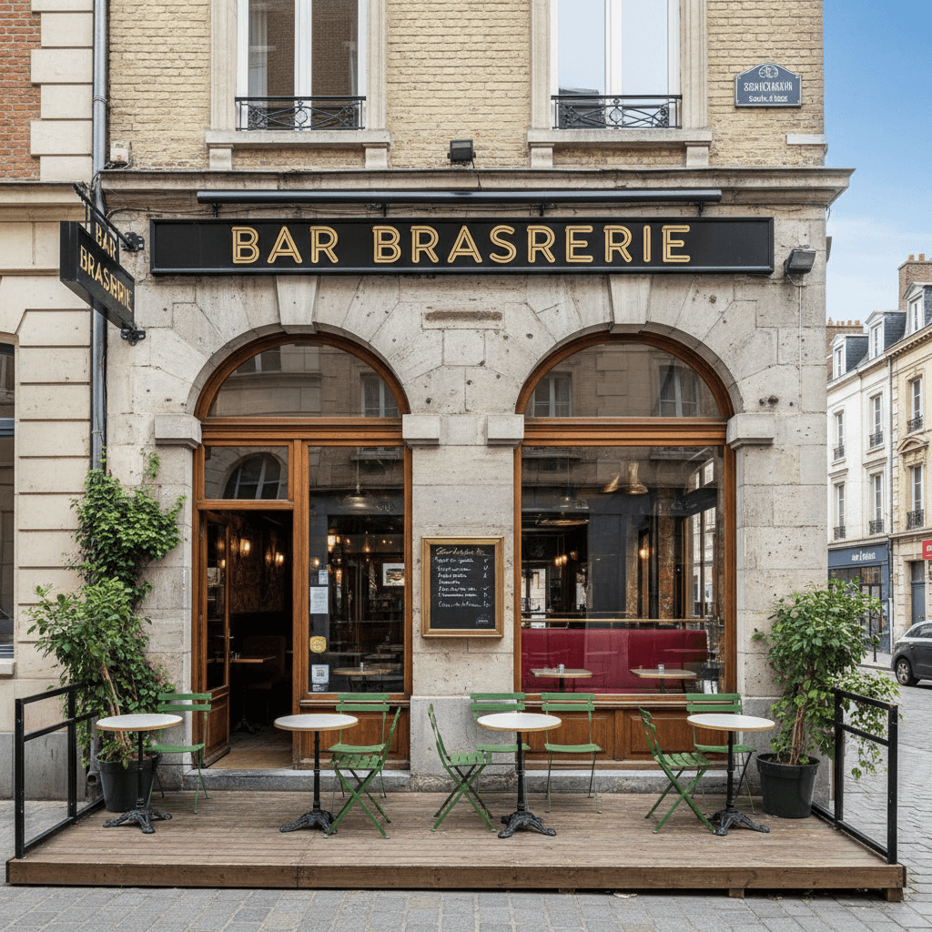 Bar-brasserie à Lille : terrasse - licence IV