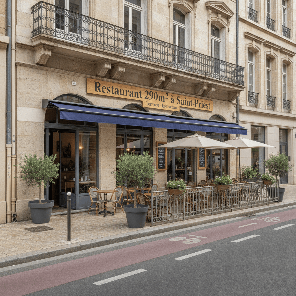 Restaurant 290m² à Saint-Priest : terrasse - extraction - Image 1